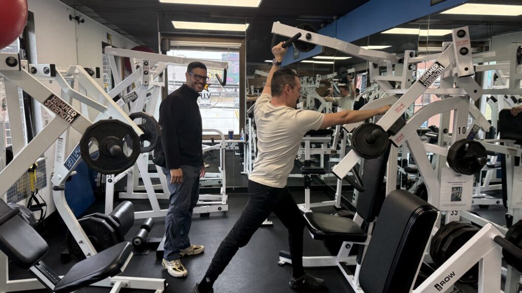 One-on-one strength training at VIP Fitness Center in Fort Lee, NJ.